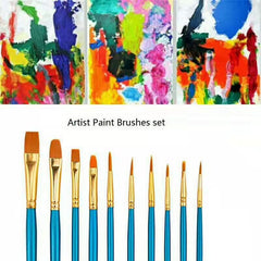10-teiliges Make-up & Bodypainting Pinselset – Profi Schminkpinsel für Gesicht, Körper & Auge