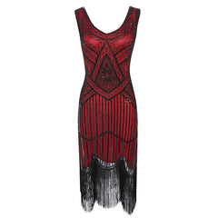 Damen Erwachsene Flapper Kleider Charleston Kleid Voller Pailletten Retro 1920er Jahre Stil Motto Party Kleid