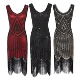 Damen Erwachsene Flapper Kleider Charleston Kleid Voller Pailletten Retro 1920er Jahre Stil Motto Party Kleid