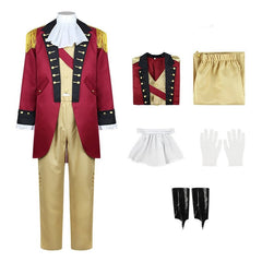 Herren George Washington Präsidenten-Cosplay-Kostüm, Kolonialrevolution-Design, Herren Party- und Bühnenshow-Kostüm