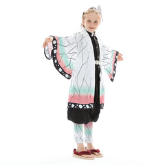 Kinder Mädchen Demon Slayer Kochou Shinobu Cosplay Kostüm Uniform Outfit Halloween Karneval Anzug