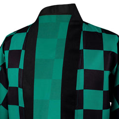 Demon Slayer: Kimetsu No Yaiba Kamado Tanjirou 3D Druck Umhang Erwachsene Unisex Haori mit Ohrringe