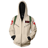 Erwachsene Unisex Ghostbusters Kostüm Cosplay Hoodie Pullover Reißverschluss Jacke Sweatshirt