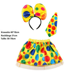 Clown Verkleidung Zubehör Hut Brille Nase bunt Perücke Maske Zubehör cosplay Kostüm Outfits Halloween Karneval Anzug