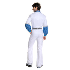 Herren Cosplay Kostüm Jumpsuit Outfits Halloween Karneval Anzug ABBA Benny Anderson Retro Style
