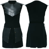 Gothic Mittelalter Oberteil Stehkragen Ärmellos Jacke für Herren Männer Ritterkostüm Halloween Karneval