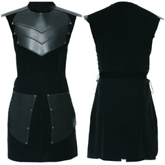 Gothic Mittelalter Oberteil Stehkragen Ärmellos Jacke für Herren Männer Ritterkostüm Halloween Karneval