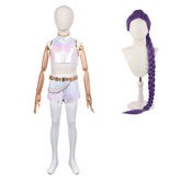 Kinder Mädchen Kpop Demon Hunters Rumi Cosplay Kostüm Halloween Karneval Party Overall Huntrix