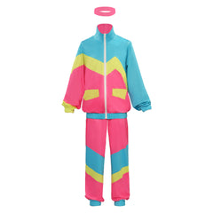 Kinder Retro Tanzsportbekleidung Kostüm 80er Jahre Höhe der Mode Muschelanzug Cosplay Kostüm