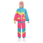 Kinder Retro Tanzsportbekleidung Kostüm 80er Jahre Höhe der Mode Muschelanzug Cosplay Kostüm