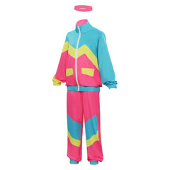 Kinder Retro Tanzsportbekleidung Kostüm 80er Jahre Höhe der Mode Muschelanzug Cosplay Kostüm