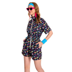 Damen 2 Stück Outfits 80er 90er Jahre Trainingsanzüge Set Jogginganzüge Kostüm Outfits Halloween Karnevalsanzug