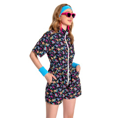 Damen 2 Stück Outfits 80er 90er Jahre Trainingsanzüge Set Jogginganzüge Kostüm Outfits Halloween Karnevalsanzug