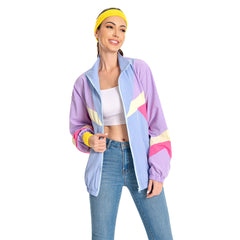 Damen 80er Jahre Jacke Cosplay Kostüm Outfits Halloween Karneval Anzug