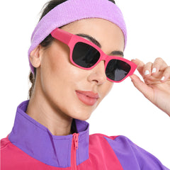 Damen rosa Cosplay Kostüm Outfits Halloween Karneval Anzug Jacke 80er