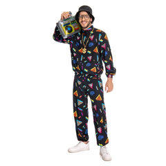 Herren 80er Jacke Cosplay Kostüm Outfits Halloween Karneval Anzug