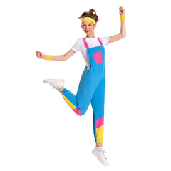 80er 90er Jahre Damen Sport Cosplay Kostüm Outfits Halloween Karneval Anzug