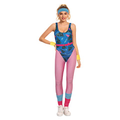 80er 90er Jahre Damen Sport Cosplay Kostüm Outfits Halloween Karneval Anzug