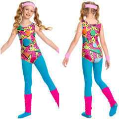 Kinder Sportbekleidung Cosplay Kostüm Outfits Halloween Karneval Anzug 80er Jahre