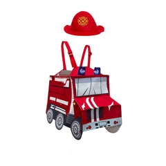 Kinder Feuerwehrmann Feuerwehrauto Cosplay Kostüme Kindergarten Kindertag und Halloween-Auftrittsoutfits