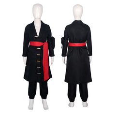 Kinder Kostüm One Piece Roronoa Zoro schwarz Cosplay Kostüm Halloween Karneval Outfits Anime