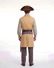Herren gelb Kapitän Mittelalterliches Cosplay Kostüm Halloween Karneval Partys