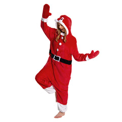 Unisex Erwachsene Familienpyjamas Weihnachten - Schneemann, Rentier Weihnachtsmann Schlafanzug einteiliger Pyjama