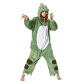 Erwachsene Unisex Dinosaurier Tierkostüm Schlafanzug einteiliger Pyjama