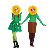 Erwachsene Sonnenblumen Cosplay Kostüm Halloween-Karnevalsparty-Anzug