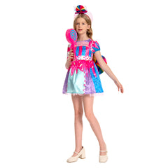 Kinder Mädchen Zuckerwerk Cosplay Kostüm Outfits Fantasia Halloween Karneval Party