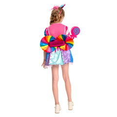 Kinder Mädchen Zuckerwerk Cosplay Kostüm Outfits Fantasia Halloween Karneval Party