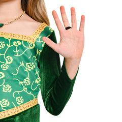 Kinder Mädchen Shrek Prinzessin-Fiona Kleid Cosplay Kostüm Outfits Party Verkleidung Anzug