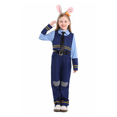 Kinder Mädchen Zootopia Judy Hopps Kleid Cosplay Halloween Karneval Kostüm