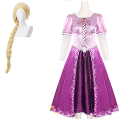 Mädchen Rapunzel Cosplay Kostüm Outfits Halloween Karneval Kinder Kleid