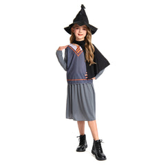 Kinder Mädchen Hexen Bühne Performance Kleidung Cosplay Kostüm Outfits Halloween Karneval Anzug