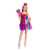 Kinder Mädchen Süßigkeit Cosplay Kostüm Outfits Fantasia Halloween Karneval Party
