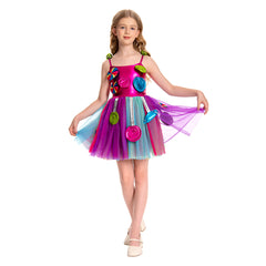 Kinder Mädchen Süßigkeit Cosplay Kostüm Outfits Fantasia Halloween Karneval Party