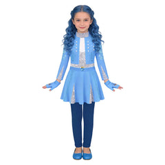 Kinder Mädchen Descendants rotes Cosplay-Kostüm für Halloween und Karnevalspartys