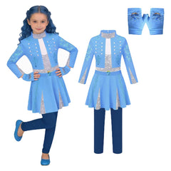 Kinder Mädchen Descendants rotes Cosplay-Kostüm für Halloween und Karnevalspartys