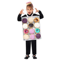 Kinder Cosplay Kostüm Outfits Halloween Karneval Anzug Cookies Schokolade