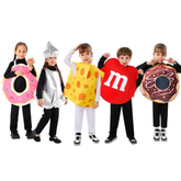 Kinder Weihnachten Essen Abdeckung Donuts Cosplay Kostüm Halloween Karneval Party Anzug
