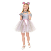 Kinder Mädchen Maus tutu Kleid Cosplay Kostüm Outfits Halloween Karneval Anzug