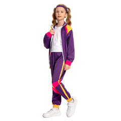 Kinder Retro Vintage Hip-Hop Disco Tanz Cosplay Kostüm Outfits Halloween Karneval Anzug