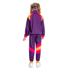 Kinder Retro Vintage Hip-Hop Disco Tanz Cosplay Kostüm Outfits Halloween Karneval Anzug