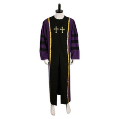 Herren Mönch Robe Cosplay Kostüm Outfits Halloween Karneval Anzug