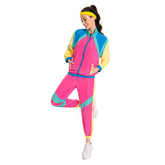 80er Retro Disco Kostüme Halloween Damen Halloween Karneval Trainingsanzug