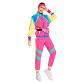 80er Retro Disco Kostüme Halloween Damen Halloween Karneval Trainingsanzug