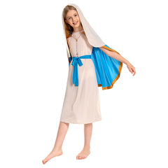 Mädchen The Virgin Mary Cosplay Kinder Parade Outfits Halloween Karneval Kostüm