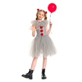 Mädchen Tülle Kleid Pennywise Hochzeit Partykleid Geburstag Festkleid Ärmellos Kostüm