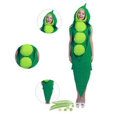 Erbse Gemüse Kostüm Unisex Halloween Karneval Party Outfits